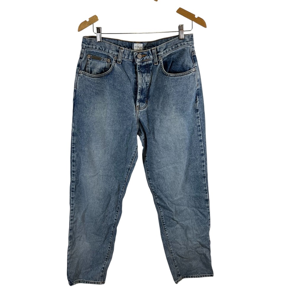 Vintage Calvin Klein Jeans Womens 11 Easy Fit High Rise Sandblast‎ Blue Denim 30